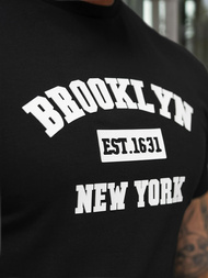 Juodi vyriški marškinėliai OZONEE NB/MT3134