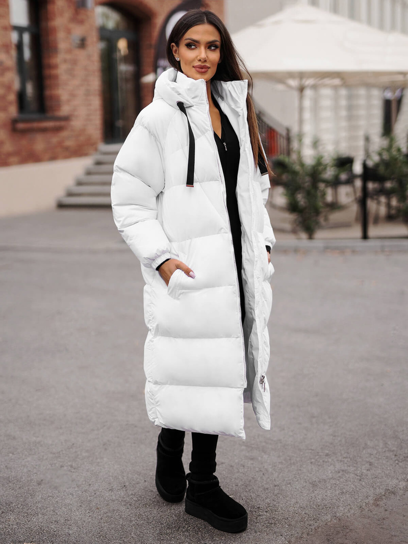 Baltas moteriška striukė OZONEE JS/5M3163/281Z