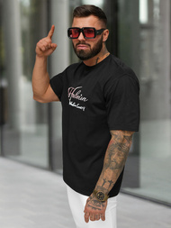 Juodi vyriški marškinėliai OZONEE O/YN2/632