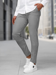  Juodai-baltos vyriškos chino kelnės OZONEE DJ/5531Z