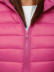 Šviesiai-Rožinė pavidalo lengva moteriška striukė OZONEE JS/M23036/42