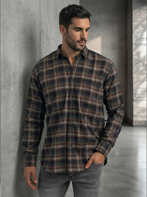 Granatinė vyriški marškiniai OZONEE V/V177Z