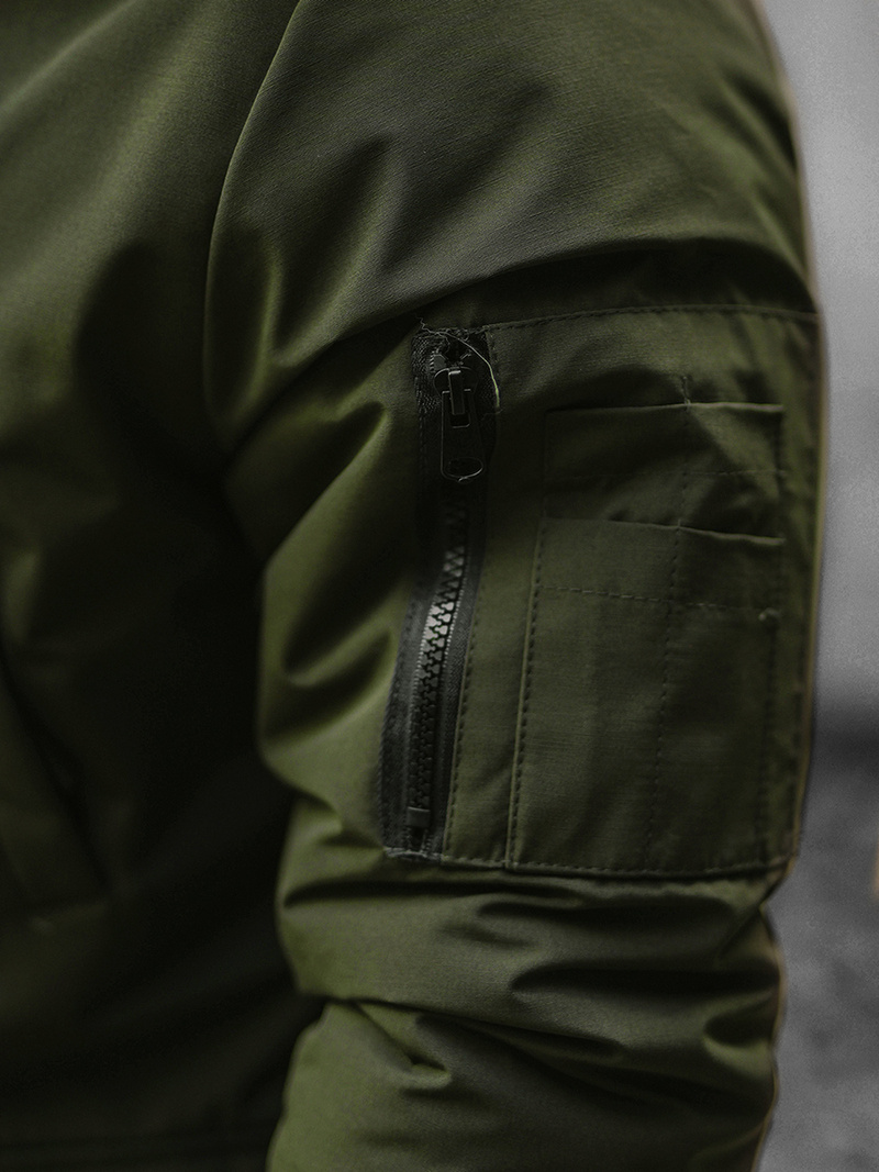 Rusvai žalsva vyriška žieminė striukė OZONEE JS/M2019/136