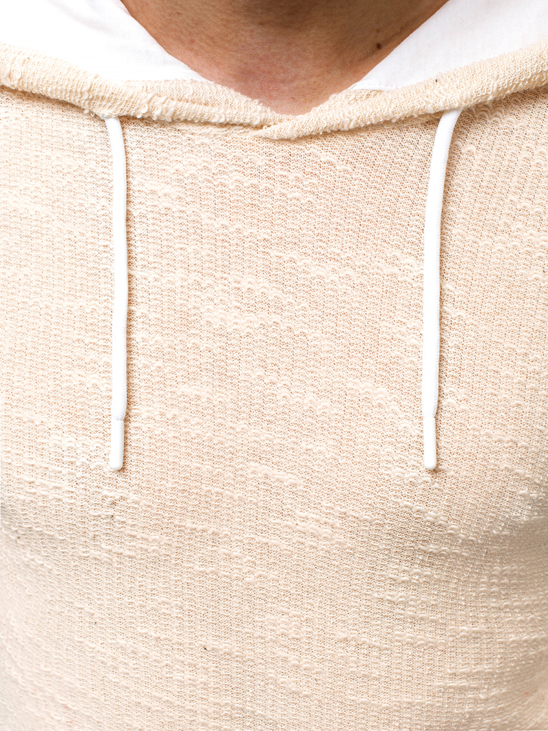 Smėlinis džemperis su gobtuvu OZONEE O/1252Z