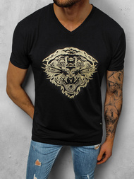 Juodas vyriški marškinėliai OZONEE NB/3011