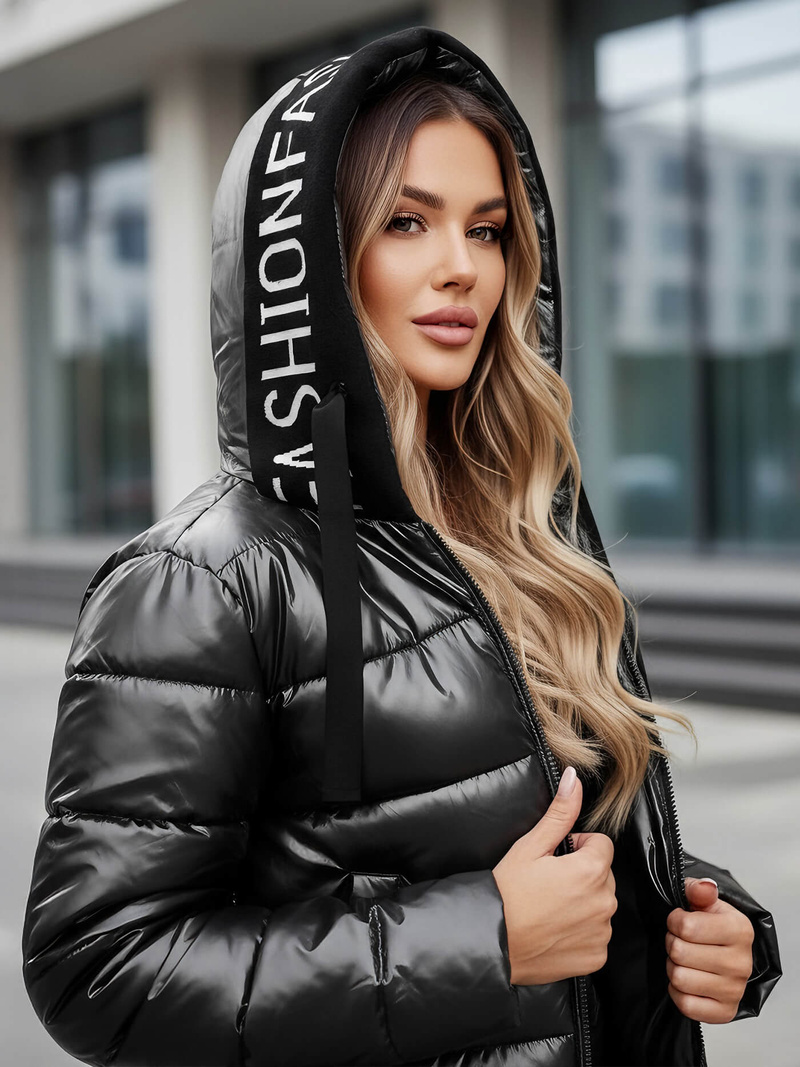 Juoda moteriška striukė OZONEE JS/5M3188/392Z