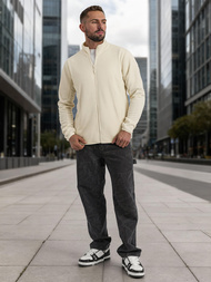 Ecru vyriškas džemperis OZONEE JS/HH016/1