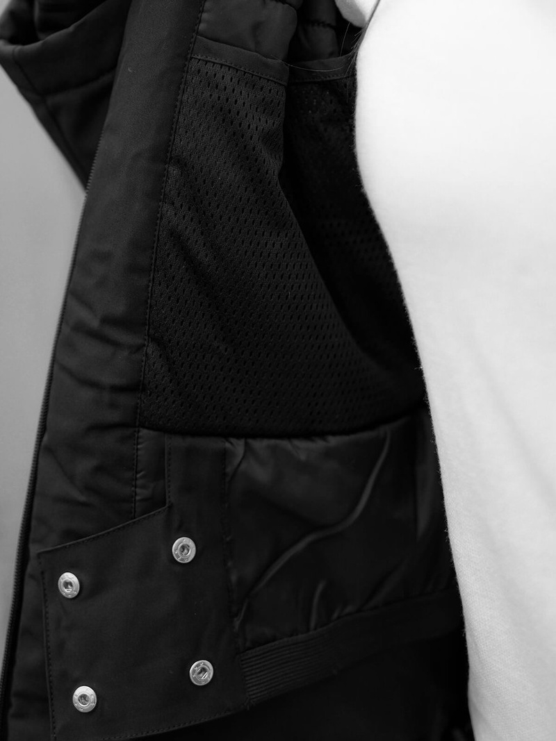 Juoda moteriška žieminė striukė OZONEE JS/HH012/1 Z