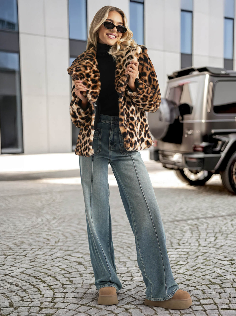 Smėlio-rudos spalvos moteriška striukė OZONEE JS/61M8500/158