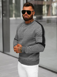 Grafitinis vyriškas džemperis OZONEE JS/8B1322/5