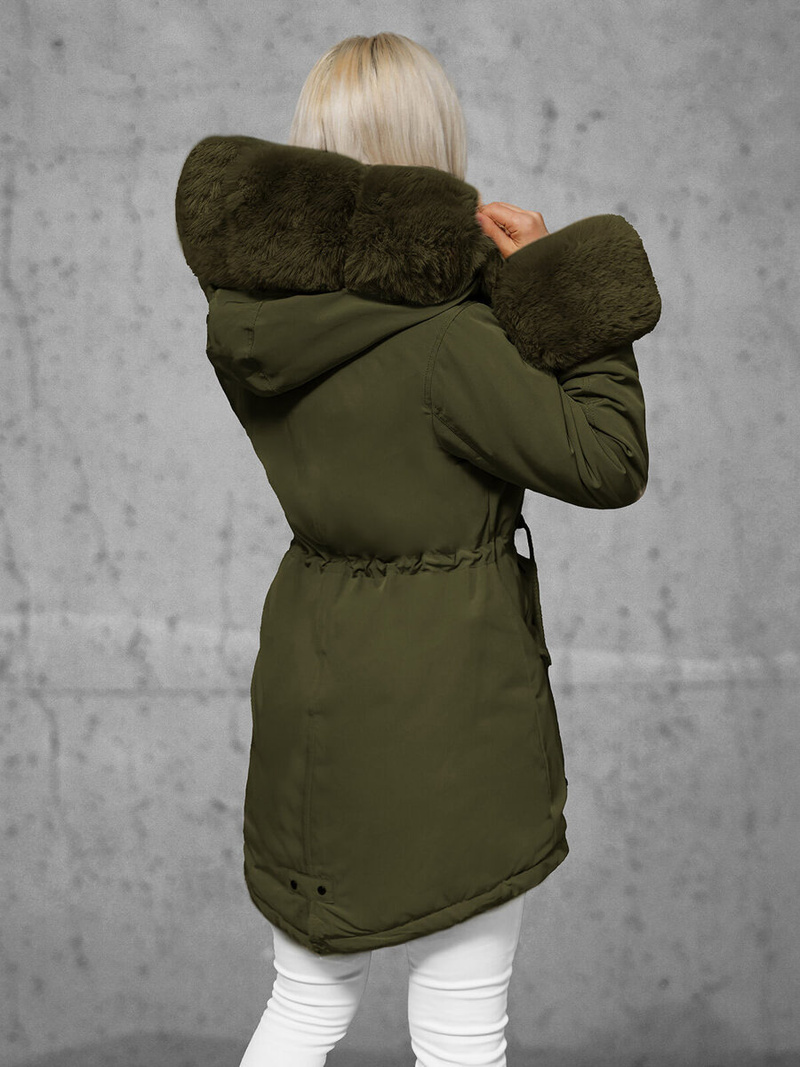 Žalia moteriška žieminė striukė OZONEE JS/16M9062/136Z