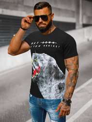 Juodi vyriški marškinėliai OZONEE O/T127/3Z