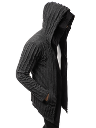 Grafitinis vyriškas džemperis su gobtuvu OZONEE MACH/2138