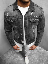 Juoda vyriška džinso striukė OZONEE NB/MJ504N