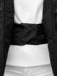 Juoda moteriška žieminė striukė OZONEE JS/HH012/1 Z