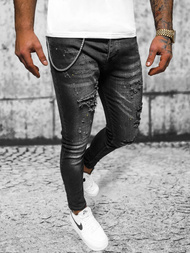 Juodi vyriški džinsai OZONEE O/MB465