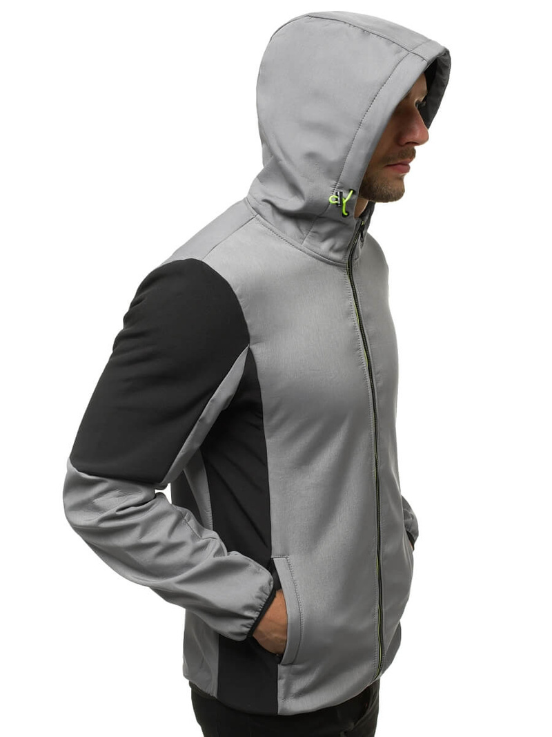 Pilka vyriška softshelte striukė OZONEE JS/KS2214