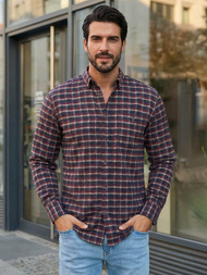 Bordinė vyriški marškiniai OZONEE V/V176Z