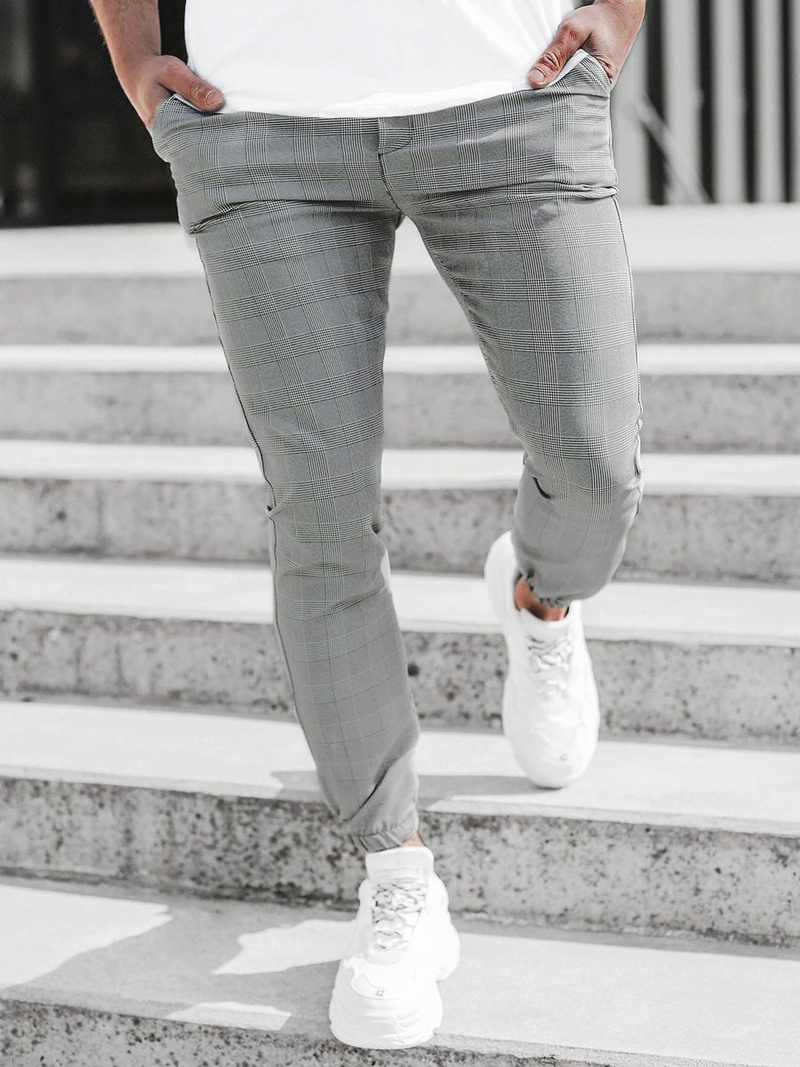 Pilki vyriškos chino kelnės OZONEE DJ/5255/21Z