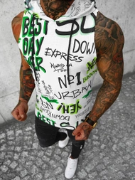 Baltai-žali vyriški berankoviai marškinėliai OZONEE O/BL303Z