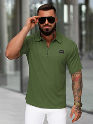 Rusvai žalsva vyriški polo marškinėliai OZONEE O/YN2/593