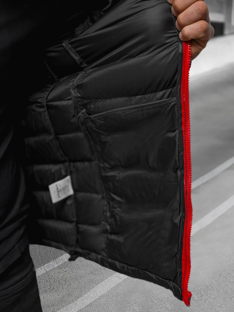 Pereinamojo laikotarpio juoda vyriška striukė/2 OZONEE JB/JP1111