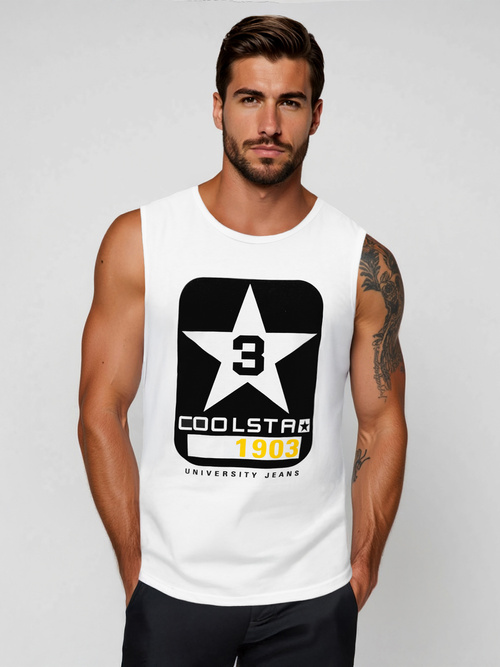 Balti vyriški berankoviai marškinėliai OZONEE JS/8B1719/1