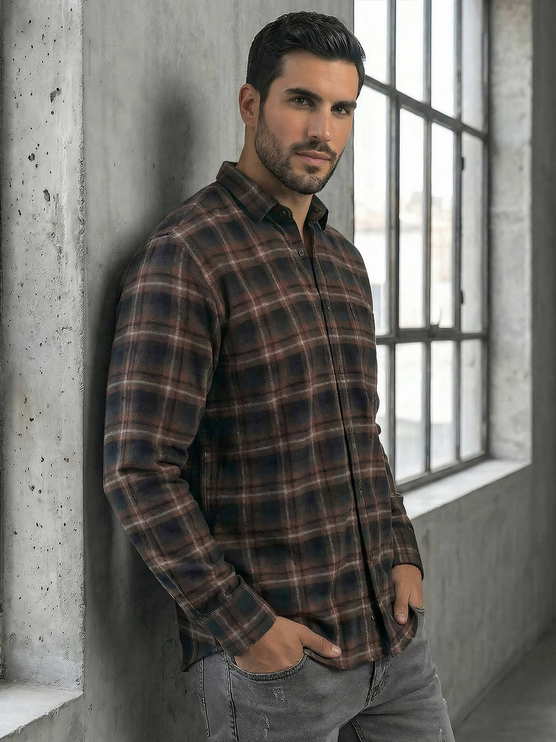 Granatinė vyriški marškiniai OZONEE V/V177Z