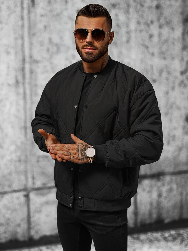 Juoda vyriška striukė OZONEE JS/84M3020/392