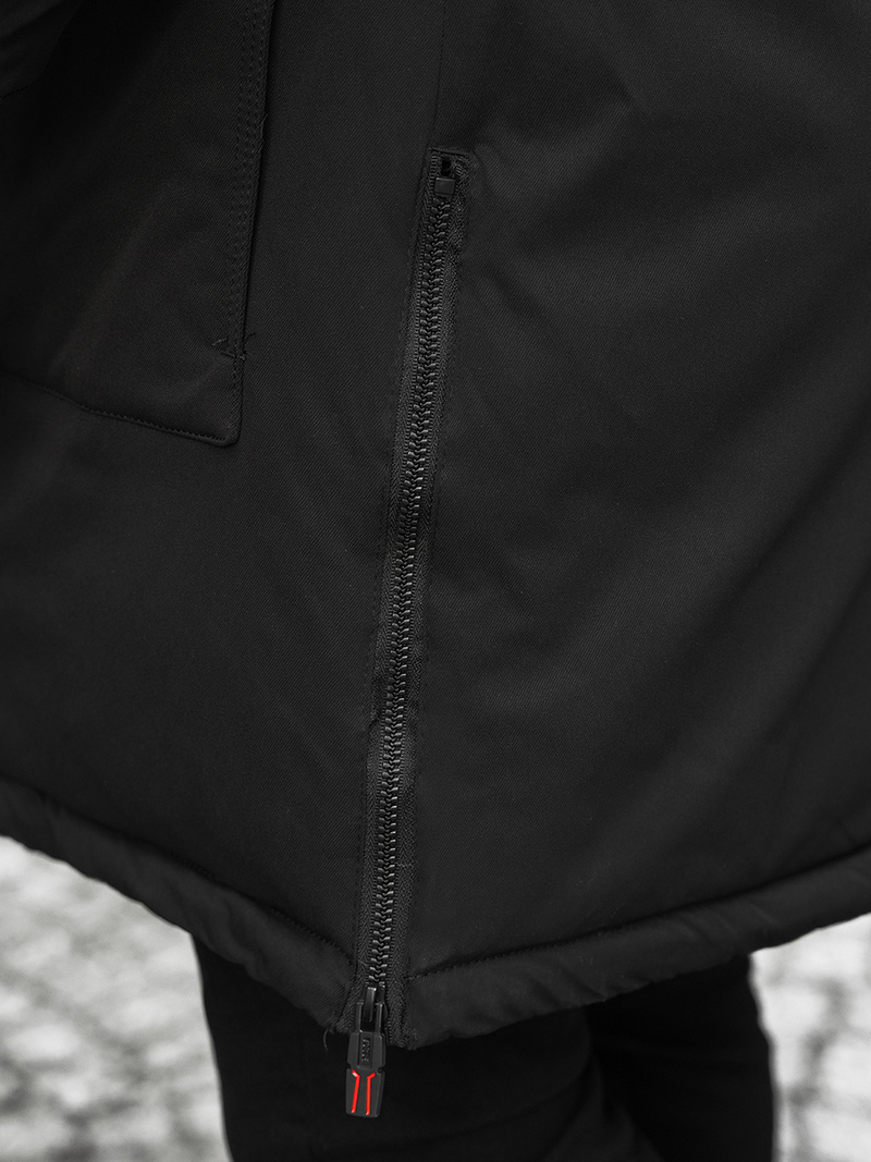 Juoda vyriška žieminė striukė OZONEE JS/22M50/392