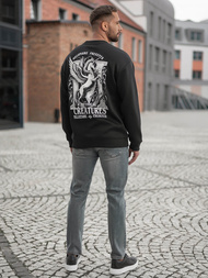 Juodas vyriškas džemperis OZONEE JS/65B3919/3