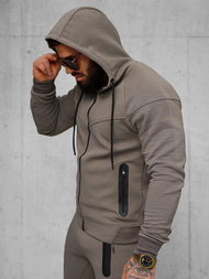 Smėliniai-pilkas vyriškas sportinis kostiumas OZONEE O/FF3705AB