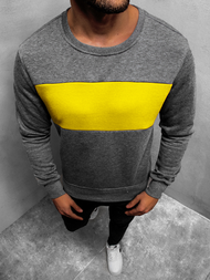 Grafitiniai-Geltonas vyriškas džemperis OZONEE JS/2021/33Z