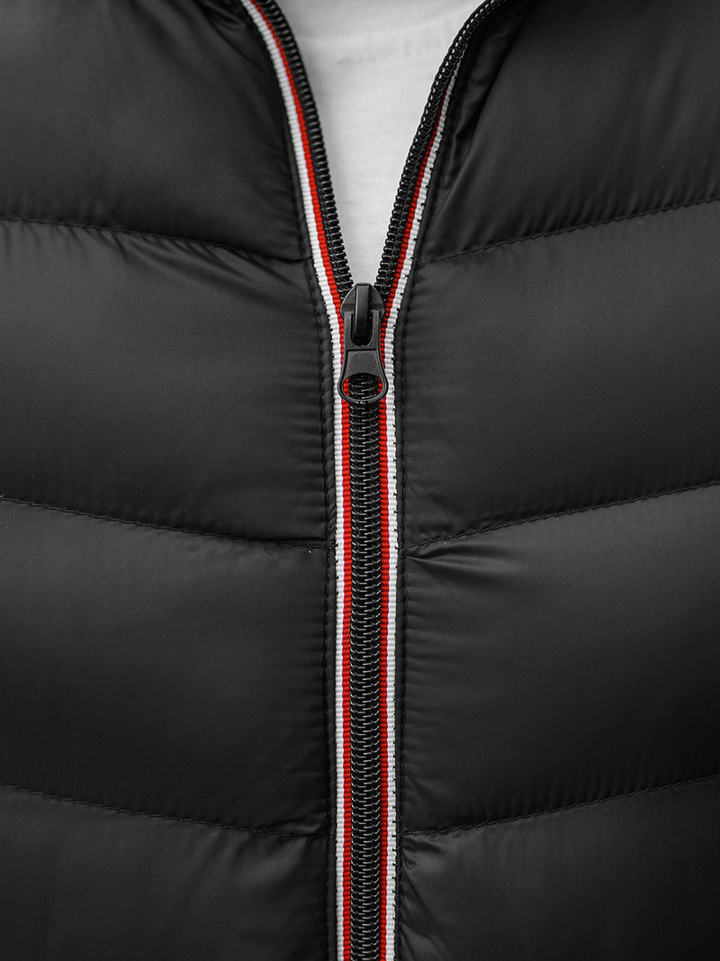 Pereinamojo laikotarpio juoda vyriška striukė OZONEE JS/SM71