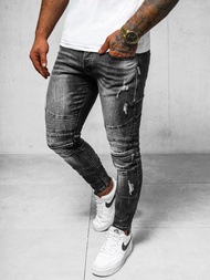 Juoda vyriški džinsai OZONEE NB/MP007NZ