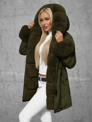 Žalia moteriška žieminė striukė OZONEE JS/16M9062/136Z