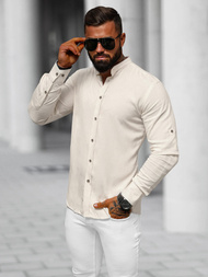 Smėlinis vyriški marškiniai OZONEE O/242770