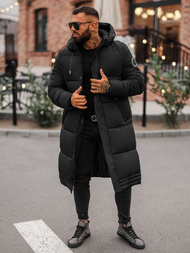 Juoda vyriška žieminė striukė OZONEE JS/19M1290/392