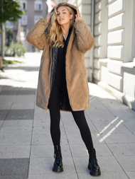 Juoda moteriška ilga žieminė striukė OZONEE JS/5M3352/392