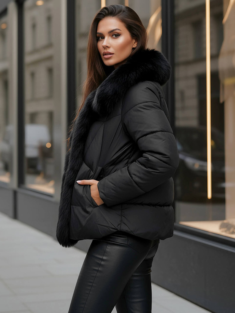 Juoda moteriška striukė OZONEE O/16M9179/392