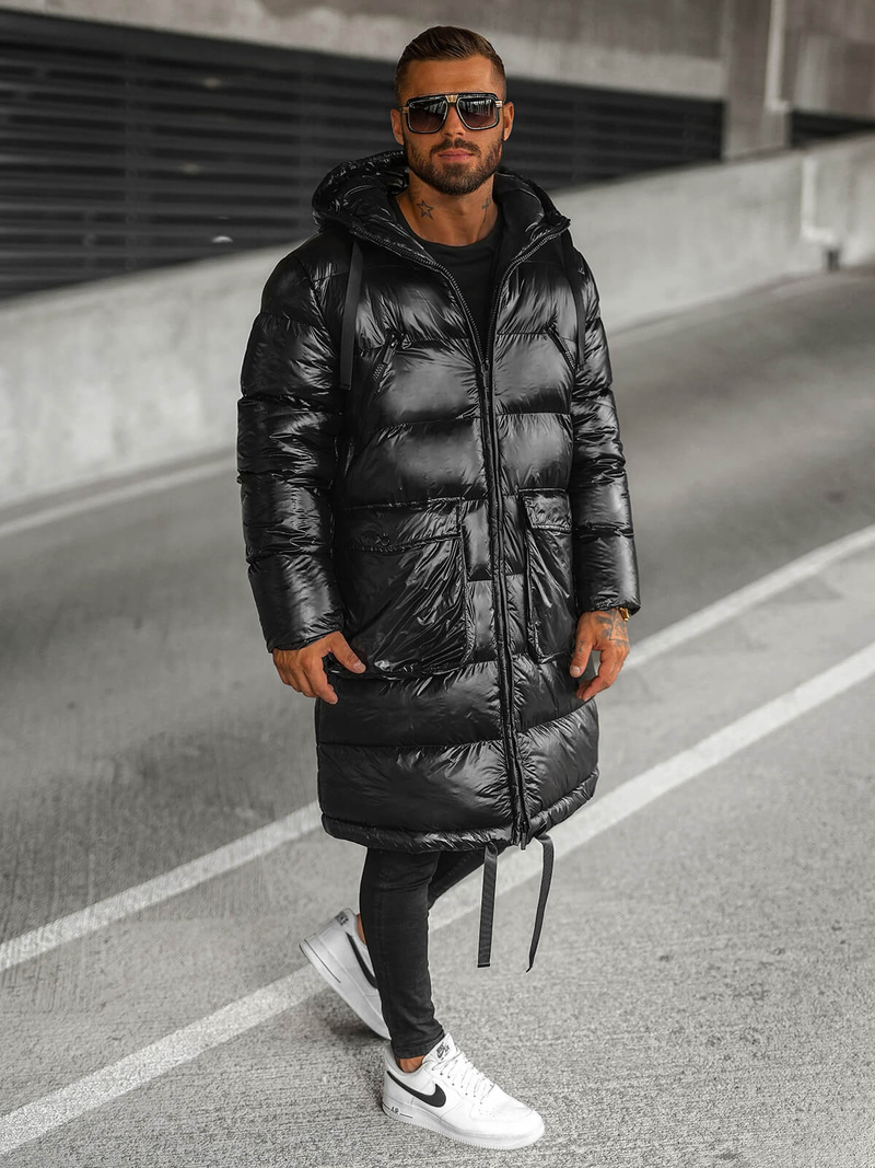 Juodas vyriška žieminė striukė OZONEE O/M3205Z