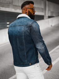 Tamsiai-mėlyna vyriška džinso šerpas striukė OZONEE NB/MJ516BSZ