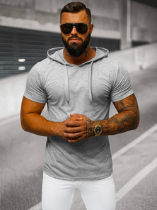 Pilkas vyriški marškinėliai OZONEE JS/8T89/2