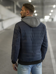 Tamsiai mėlyna vyriška striukė OZONEE JS/8M985/215Z