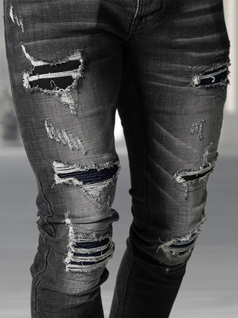 Juodai vyriški džinsai OZONEE NB/MP0075NZ