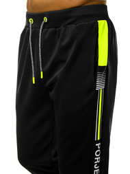 Juodi-Žalios vyriškos sportinės kelnės OZONEE JS/AM120