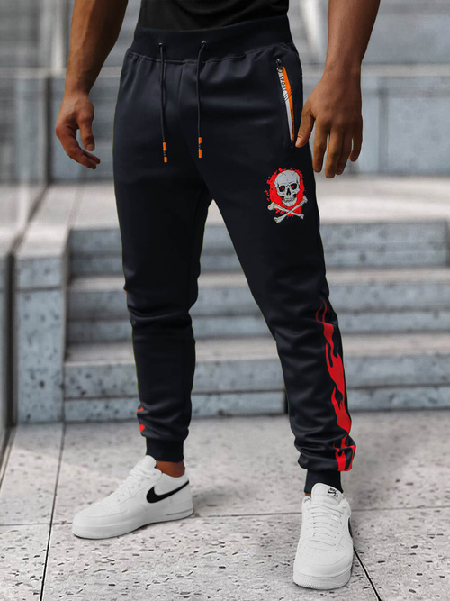 Granatinės vyriškos sportinės kelnės OZONEE JS/K10237Z