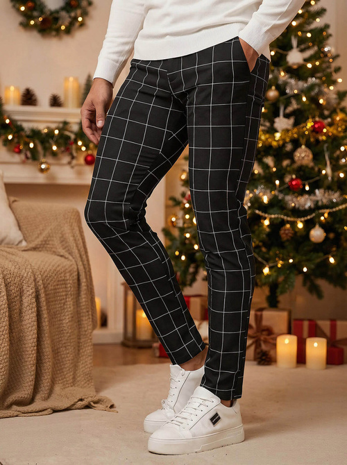 Juodos vyriškos chino kelnės OZONEE DJ/5505Z