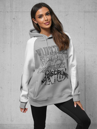 Pilka džemperis su gobtuvu OZONEE O/SWE23037Z