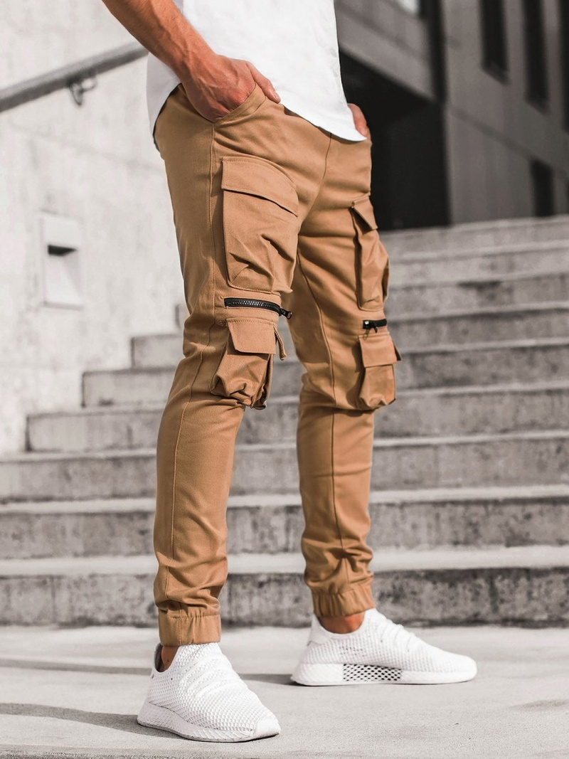 Camel vyriškos chino jogger stiliaus kelnės OZONEE G/2787